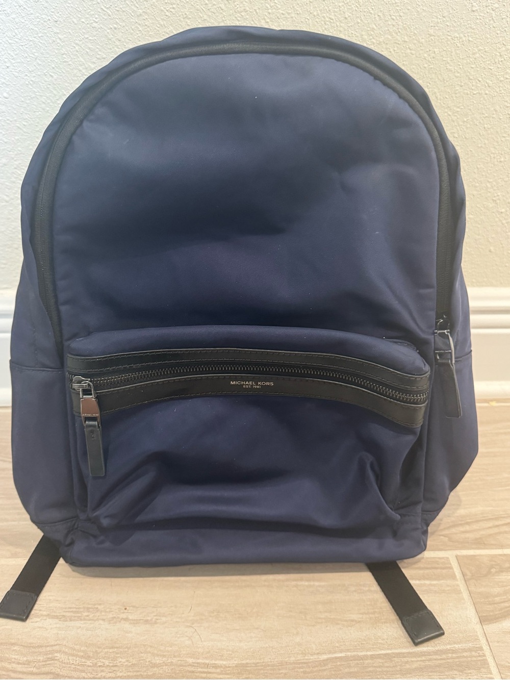 Michael Kors Navy and Black Nylon Backpack